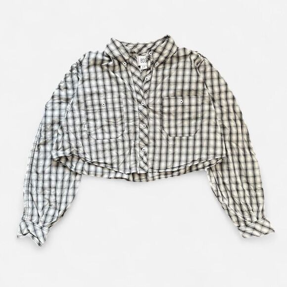 BDG plaid cropped button up shirt - Picture 1 of 2